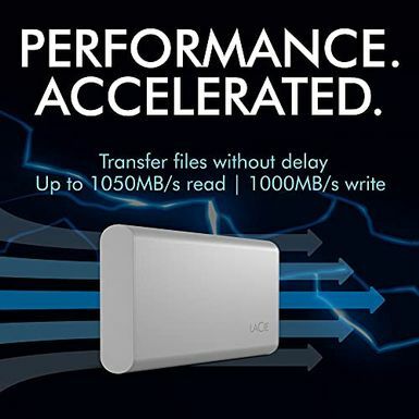 LaCie Portable SSD USB 3.2 Gen 2 1,050 MB/s Speed