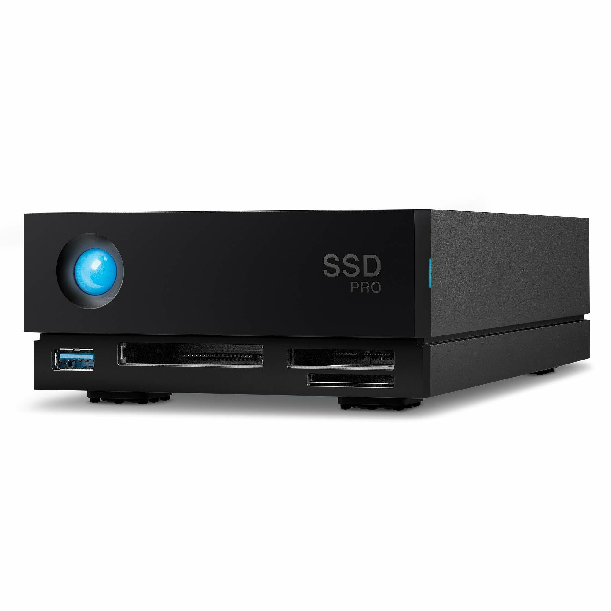 LaCie 1big Dock NVMe SSD Pro Thunderbolt 3 External SSD 2,800 MB/s Speed *SD/CFast 2.0/ CFexpress card slots*
