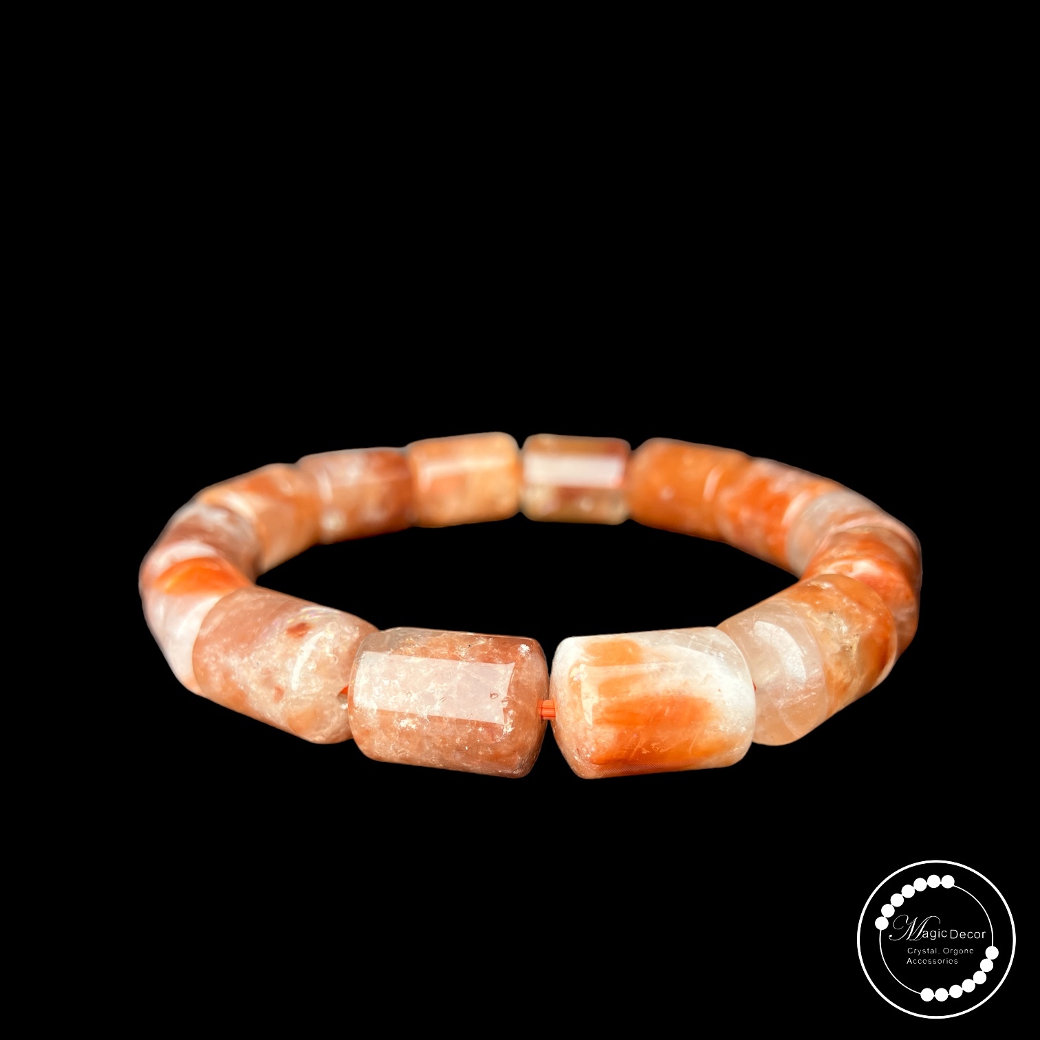 251004 - C73 10mm紅兔毛桶形珠手串（大）（微瑕疵不退不換）