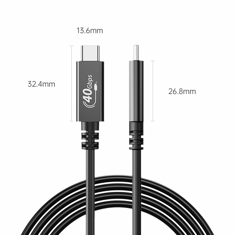 ORICO USB 4.0 Cable 40Gbps Data Transfer 100W PD, 8K@60Hz 兼容 雷電3/ USB3.2/ USB 3.1 線長 [U4A]