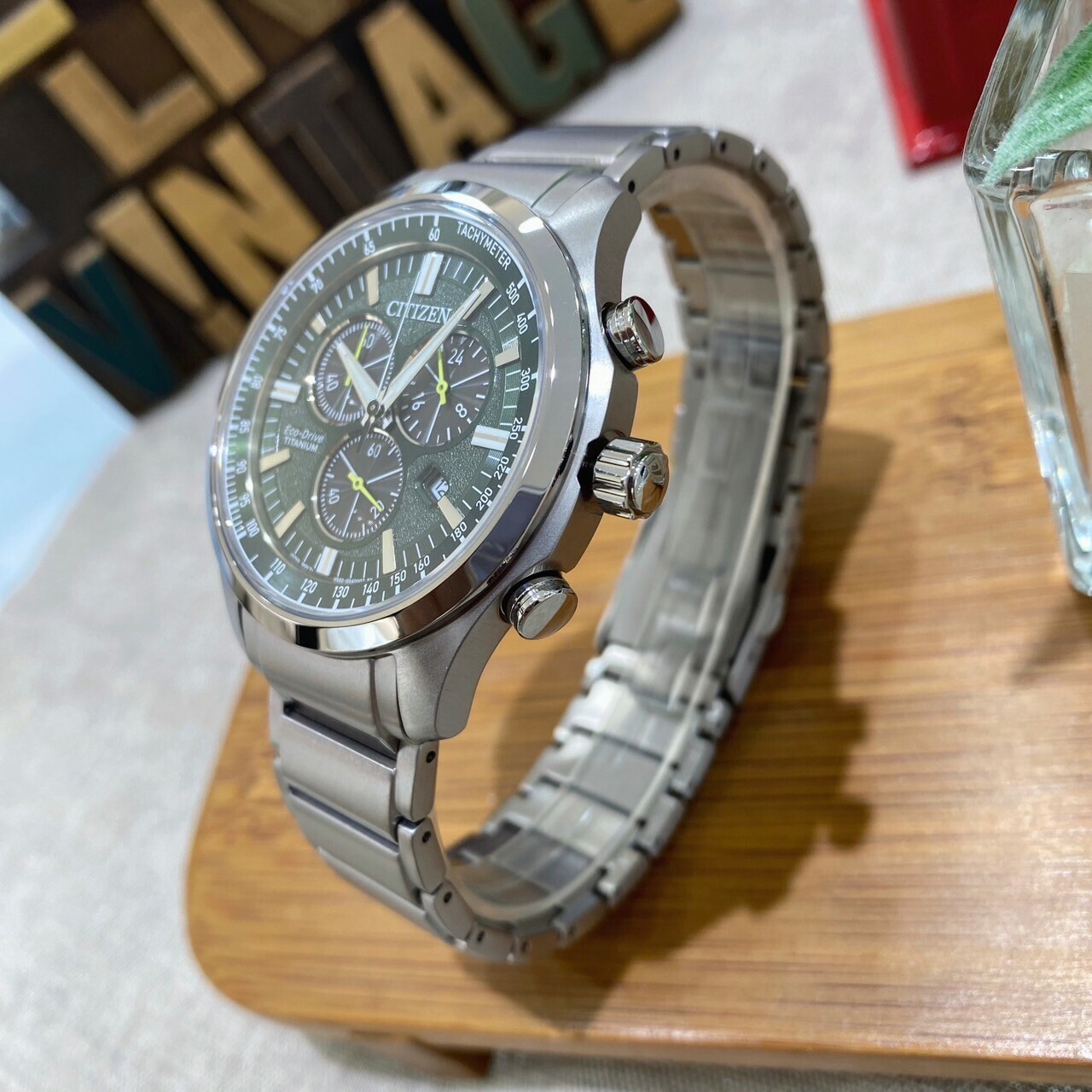 【CITIZEN 星辰】鈦金屬熊貓計時腕錶 AT2530-85X 43mm 現代鐘錶