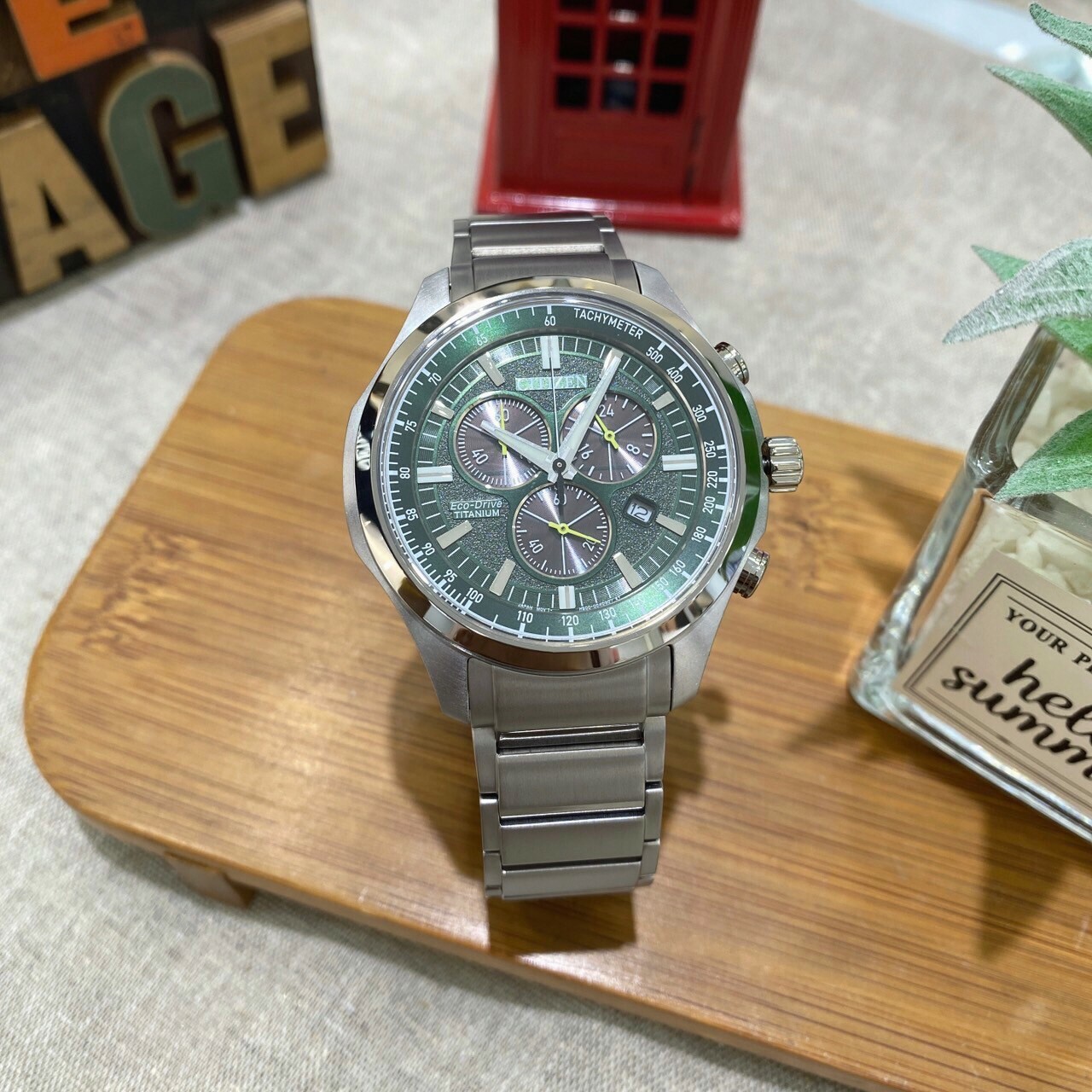 【CITIZEN 星辰】鈦金屬熊貓計時腕錶 AT2530-85X 43mm 現代鐘錶