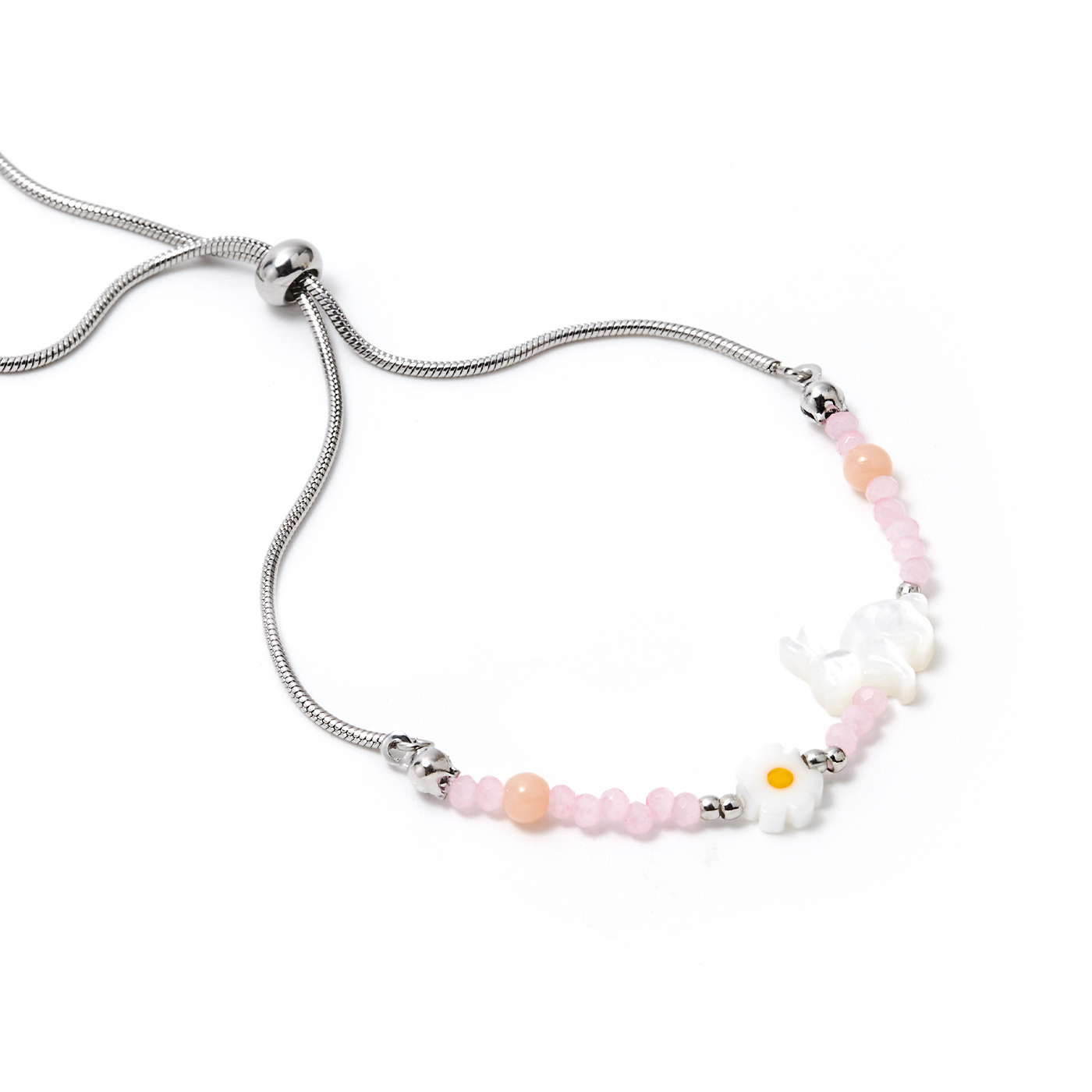 平價飾品,花,兔,串珠,手鍊