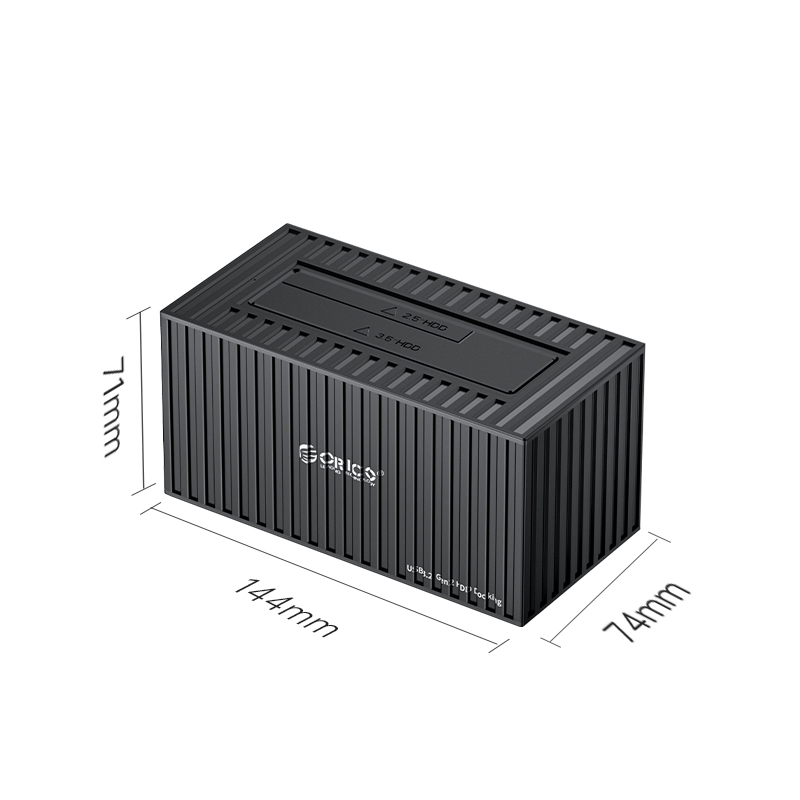 ORICO 2.5"/3.5" HDD/SSD Aluminum Single Bay Type-C GEN 2 Dock Container Style [9618C3]