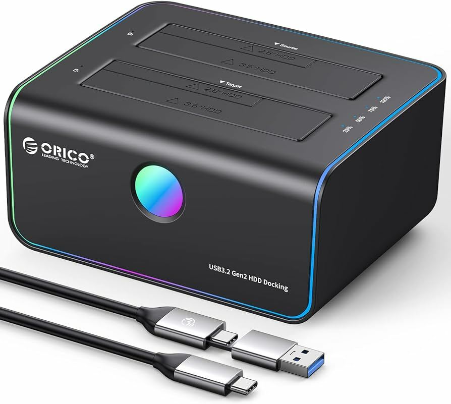 ORICO 2-bay Type-C 10Gbps Hard Disk Docking Station with Auto-Sleep Offline Clone [8828C3-C]