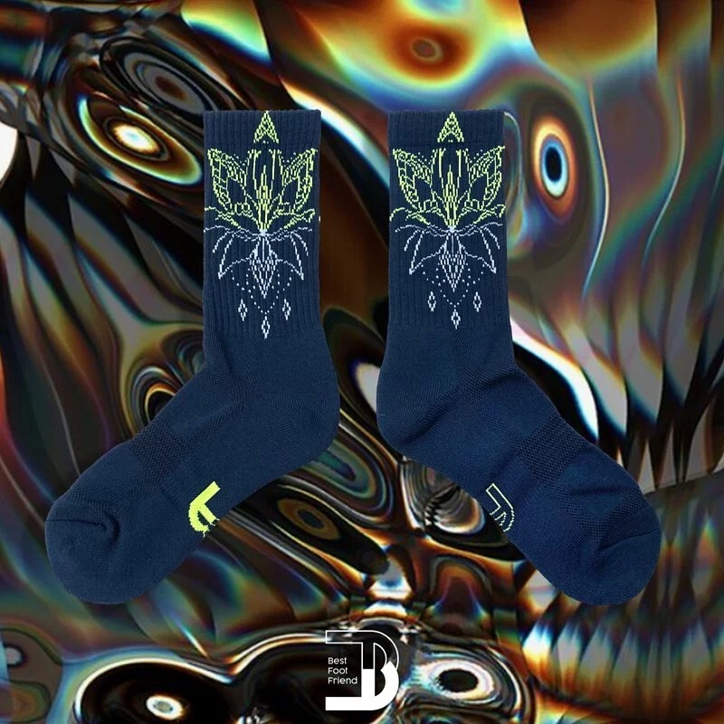 BFF 曼陀羅圖騰襪 _ 藍色
