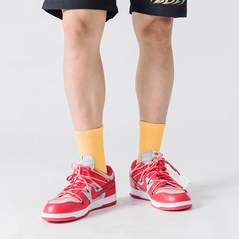 BFF 標語髒話素色長襪_黃色_BF200011