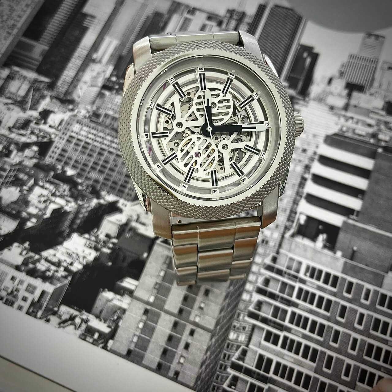 【FOSSIL】都會鏤空機械錶 ME3252 45mm 現代鐘錶