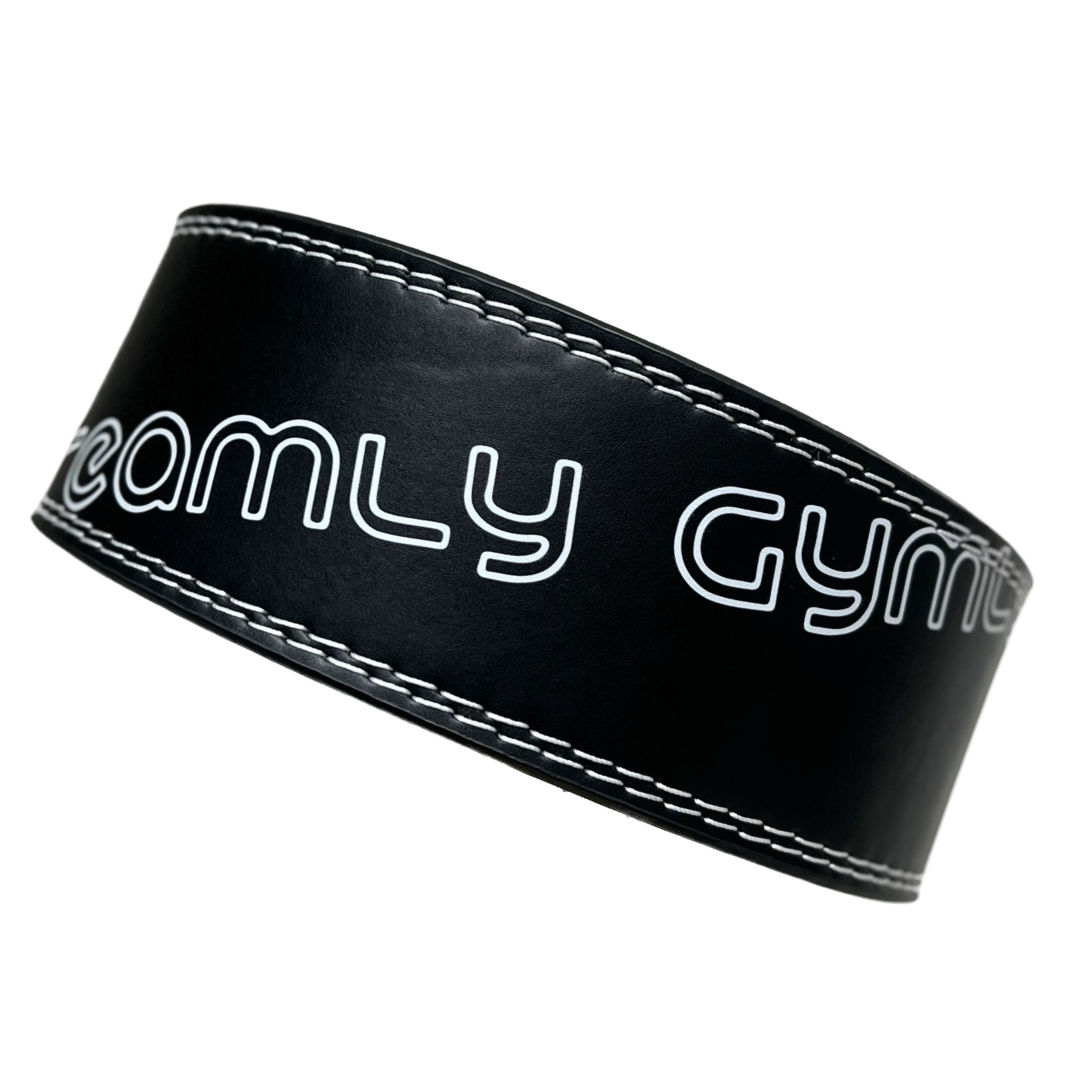 10mm快扣重訓牛皮腰帶 (黑色)