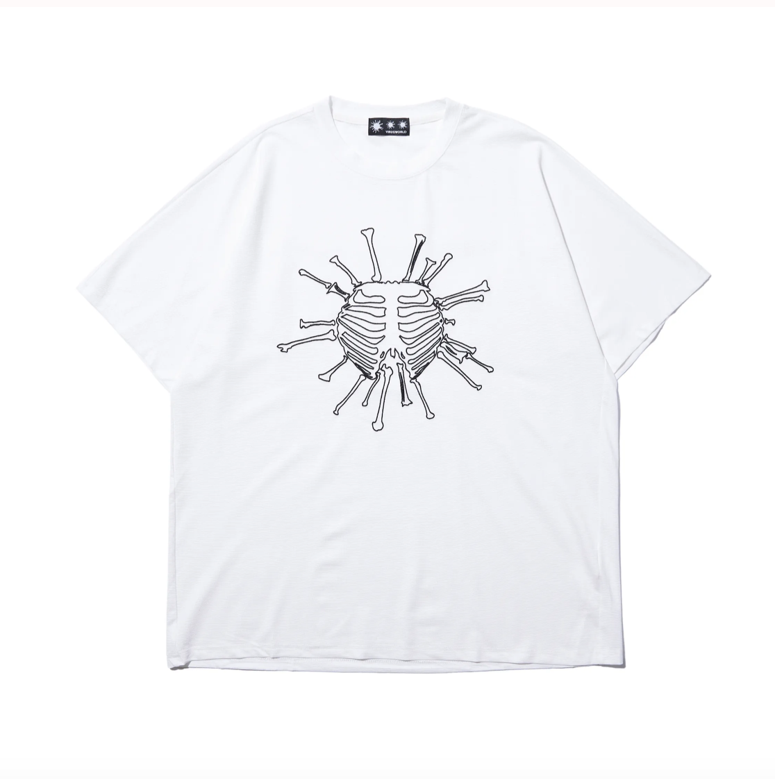 VIRUSWORLD 電繡骷髏病毒涼感短袖