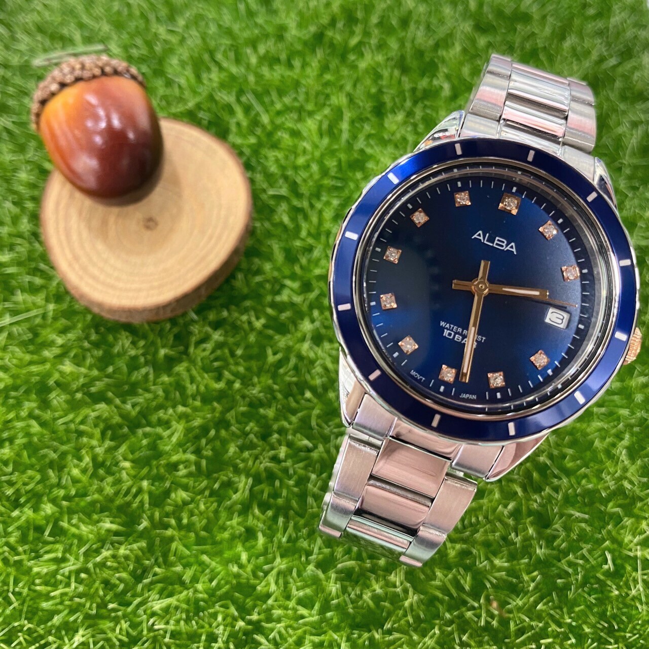 【ALBA 雅柏】優雅晶鑽點綴時尚腕錶 VJ32-X333B 34mm 現代鐘錶