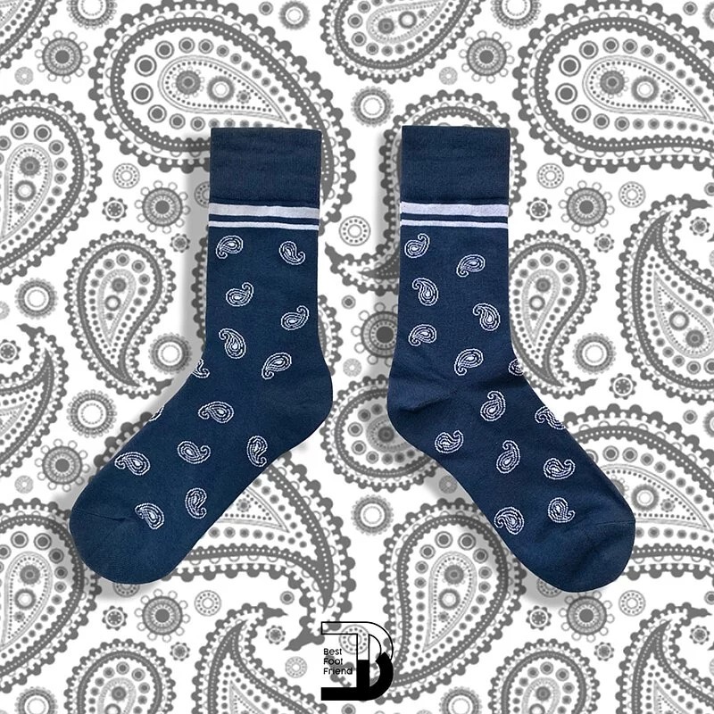 BFF 點點變形蟲長襪_藍色_BF200023