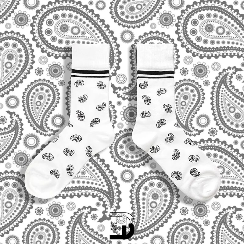 BFF 點點變形蟲長襪_白色_BF200023