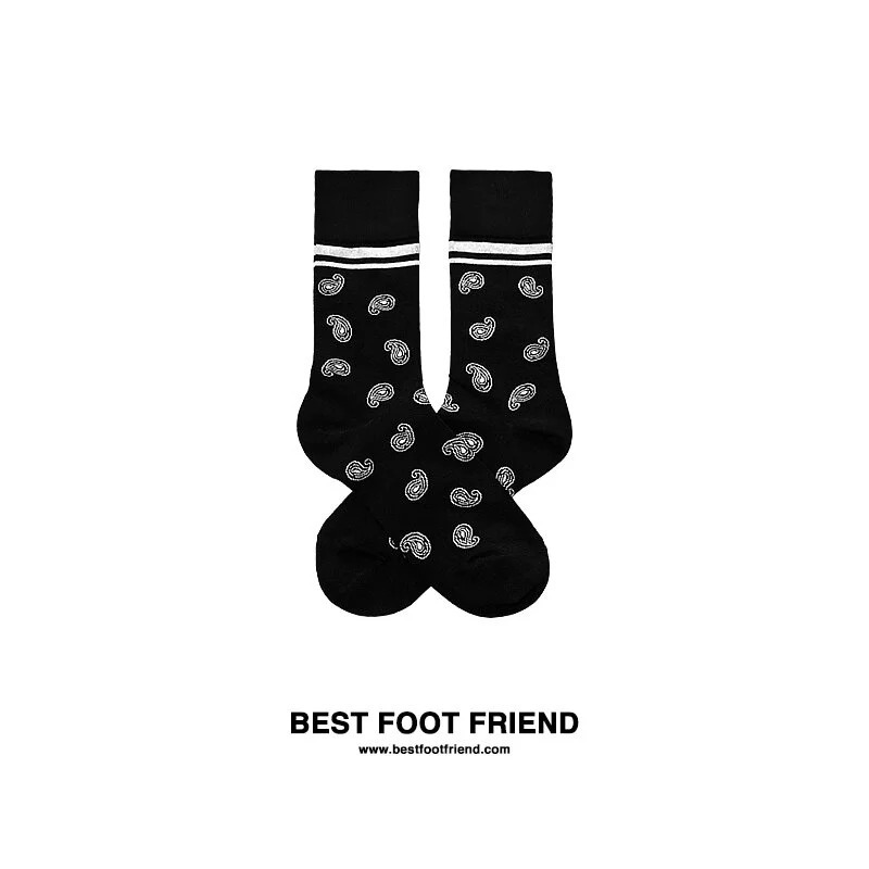 BFF 點點變形蟲長襪_黑色_BF200023