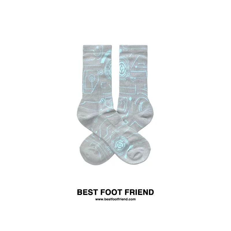 BFF 電路板襪 _淺灰色_BF200022