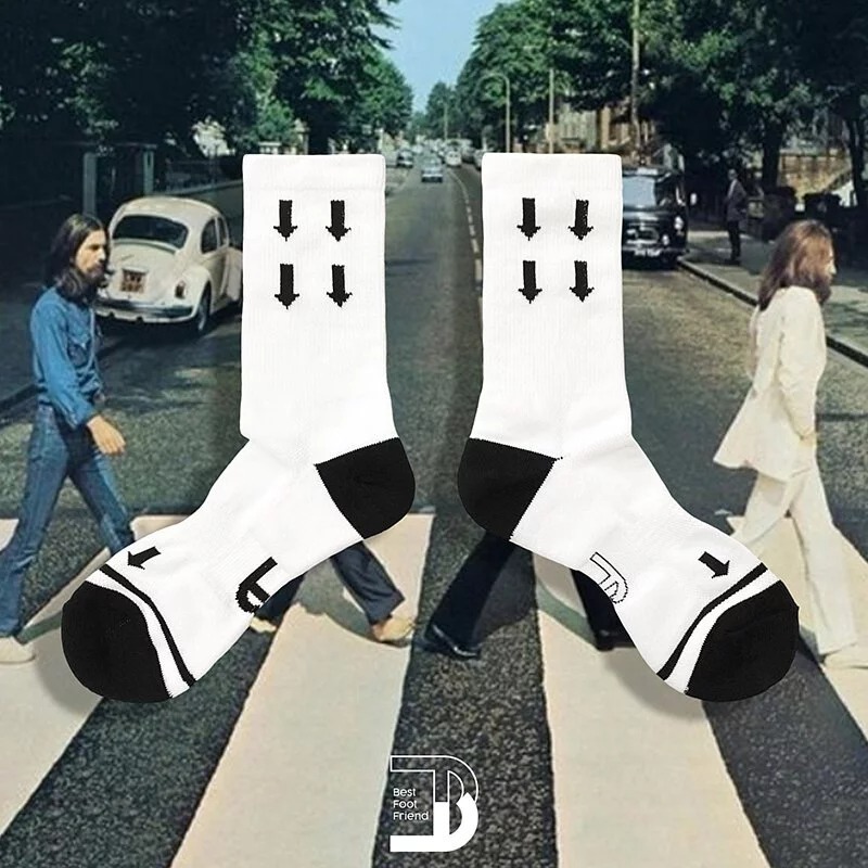 BFF 單向箭頭襪_白色_BF200029