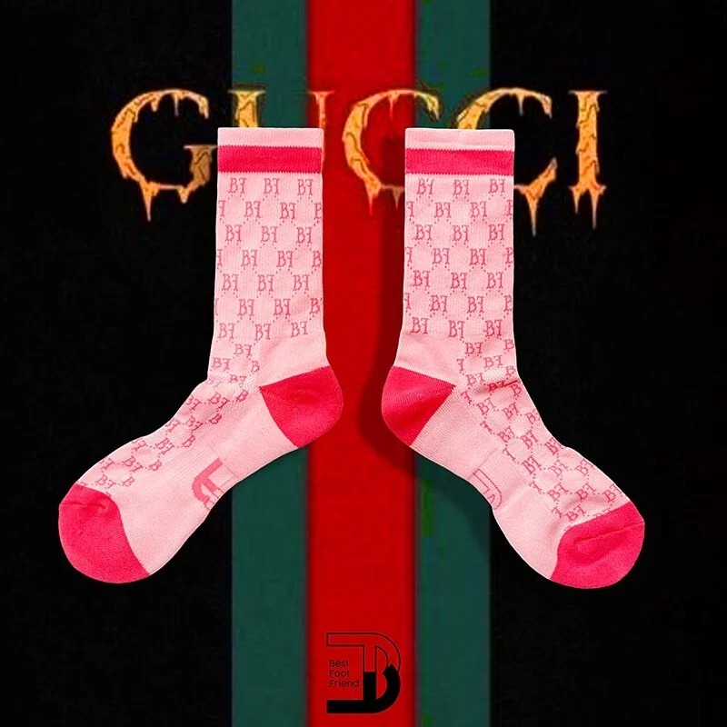 BFF 滿版菱形LOGO襪子 _ 粉紅色_BF200025