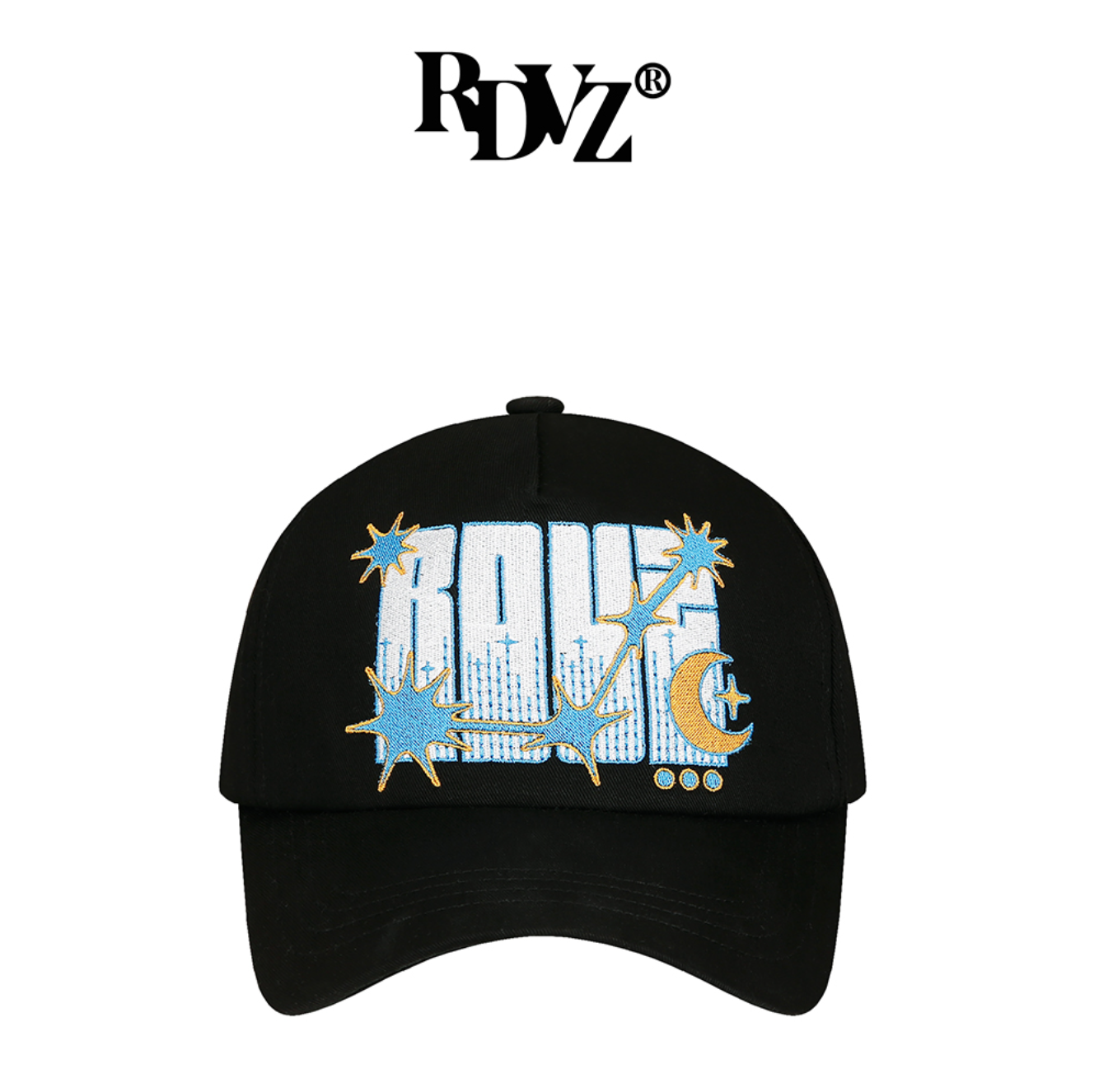 RDVZ (SALE) 城市徽章 刺繡老帽 帽子 -黑