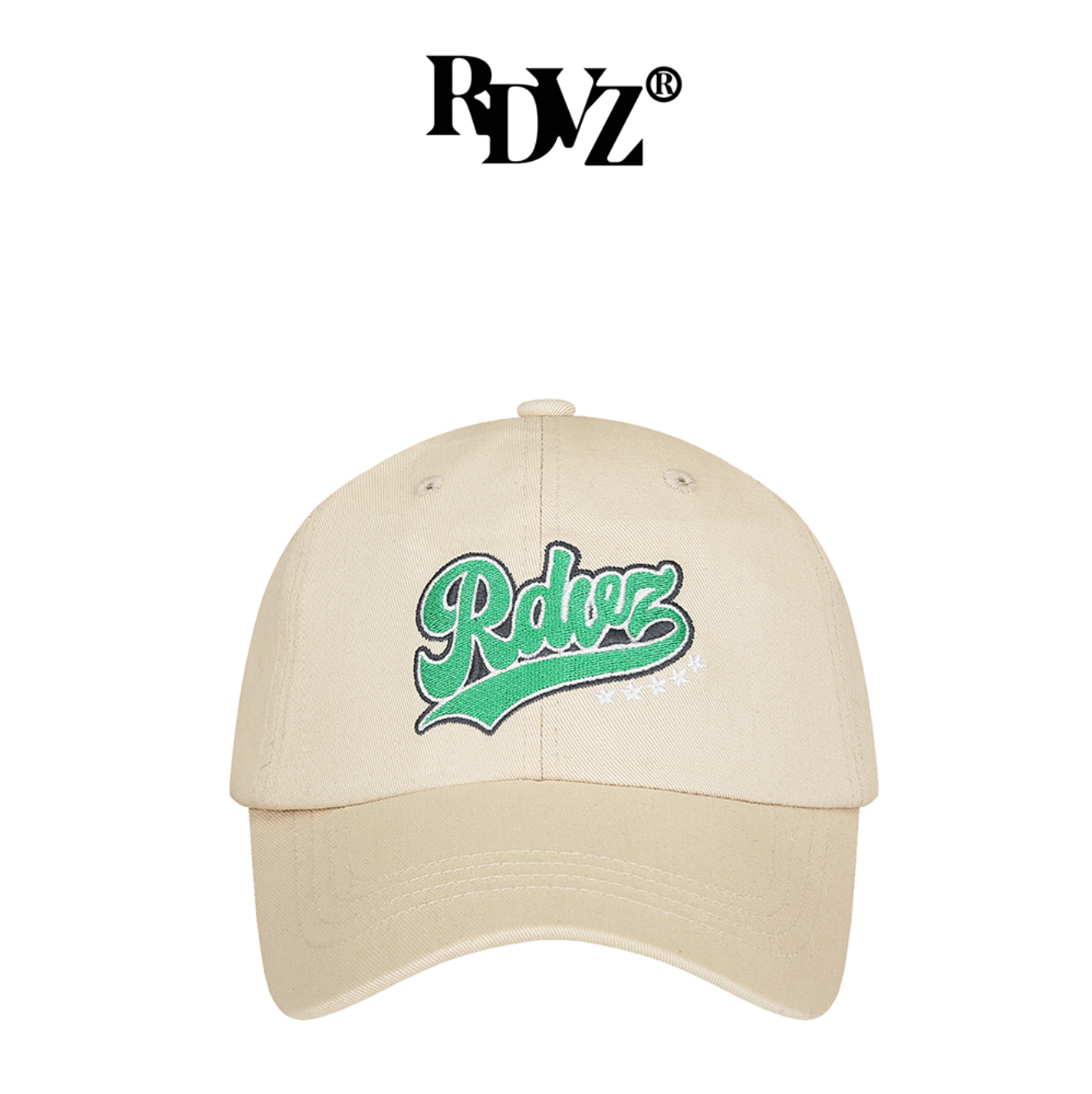 RDVZ （SALE) 美式LOGO 刺繡老帽 帽子 -卡其米