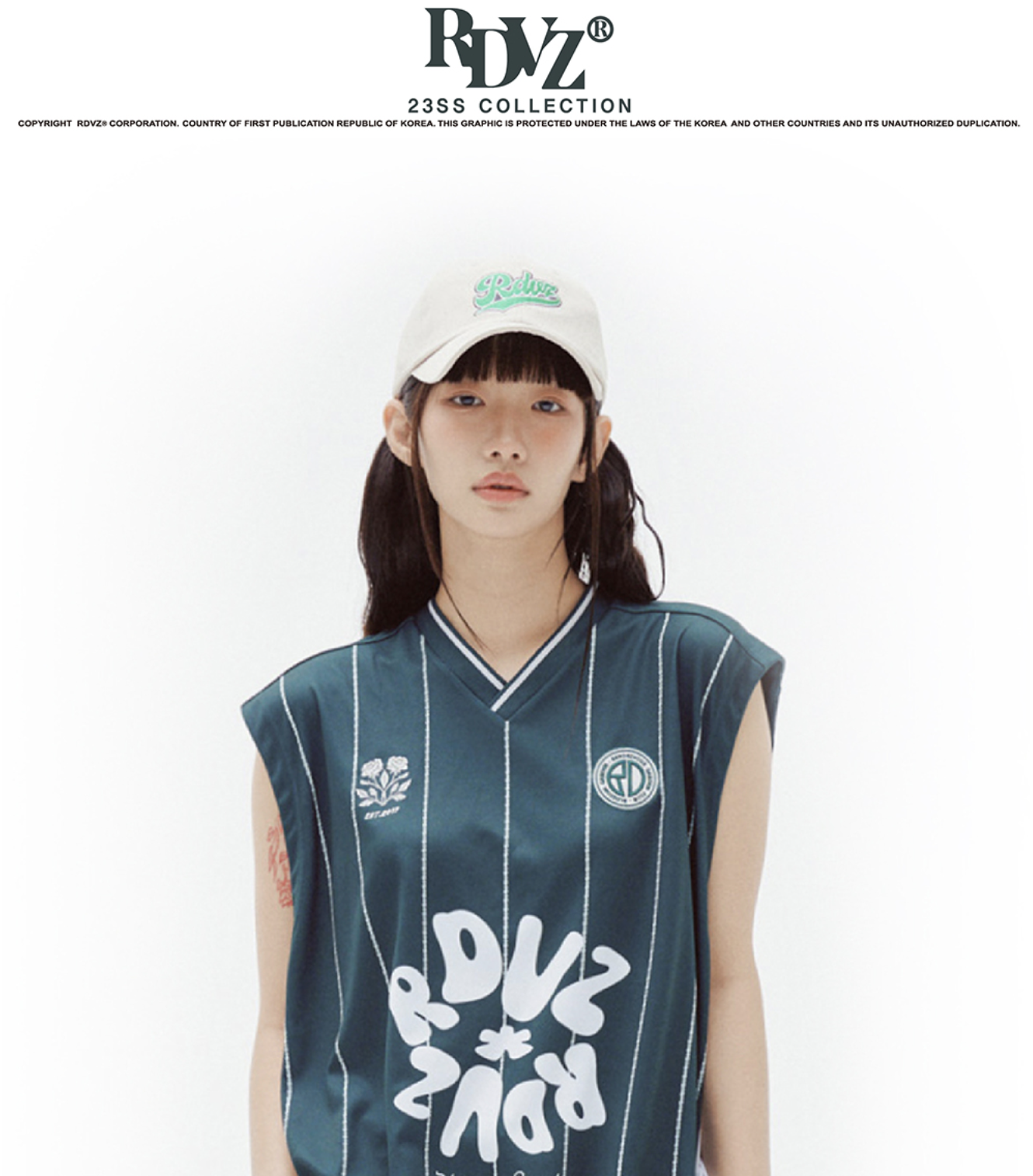 RDVZ （SALE) 美式LOGO 刺繡老帽 帽子 -卡其米