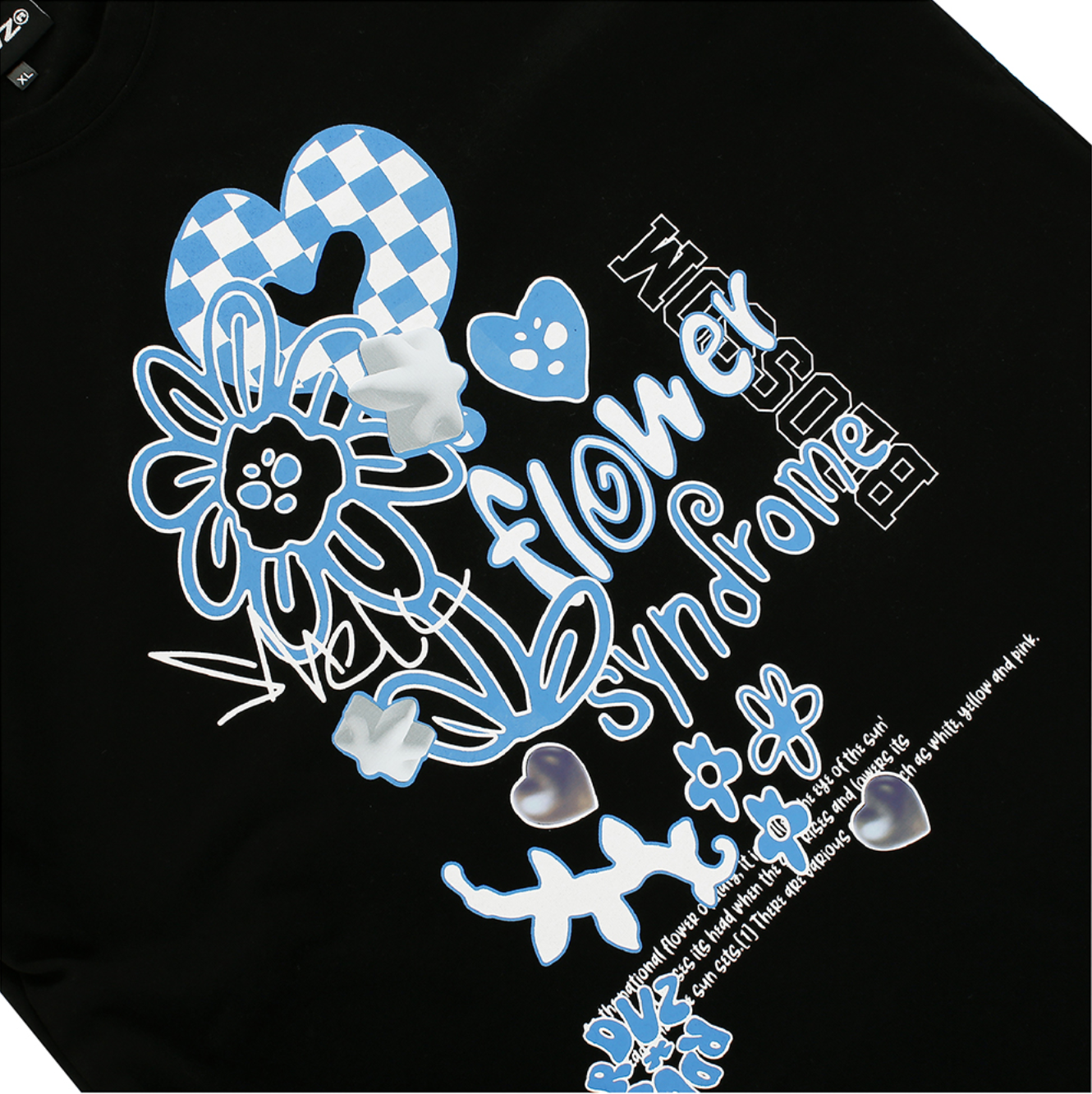 RDVZ (SALE) 小花 拼貼 繪圖設計 短袖 T-SHIRT