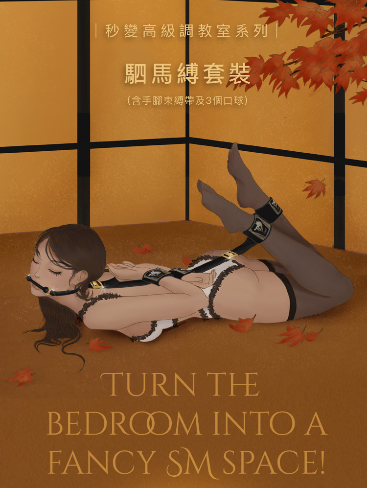 UPKO 駟馬縛套裝 口球 束縛 固定手腳