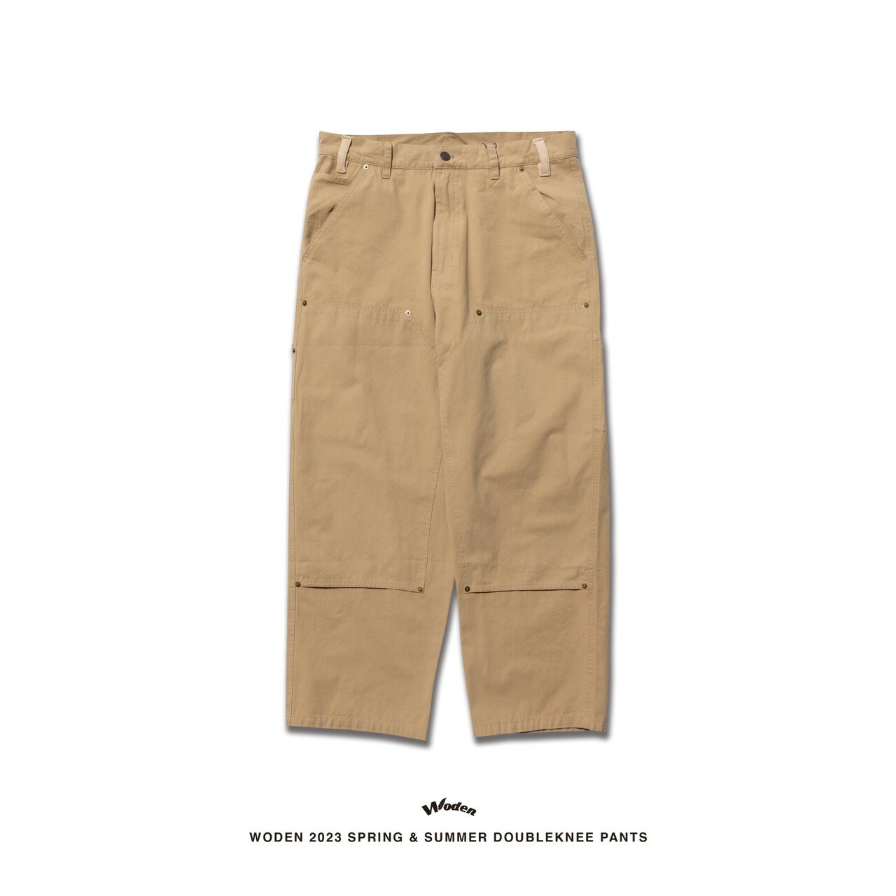 WODEN 2023 Spring & Summer 081 Double knee Pants 卡其款