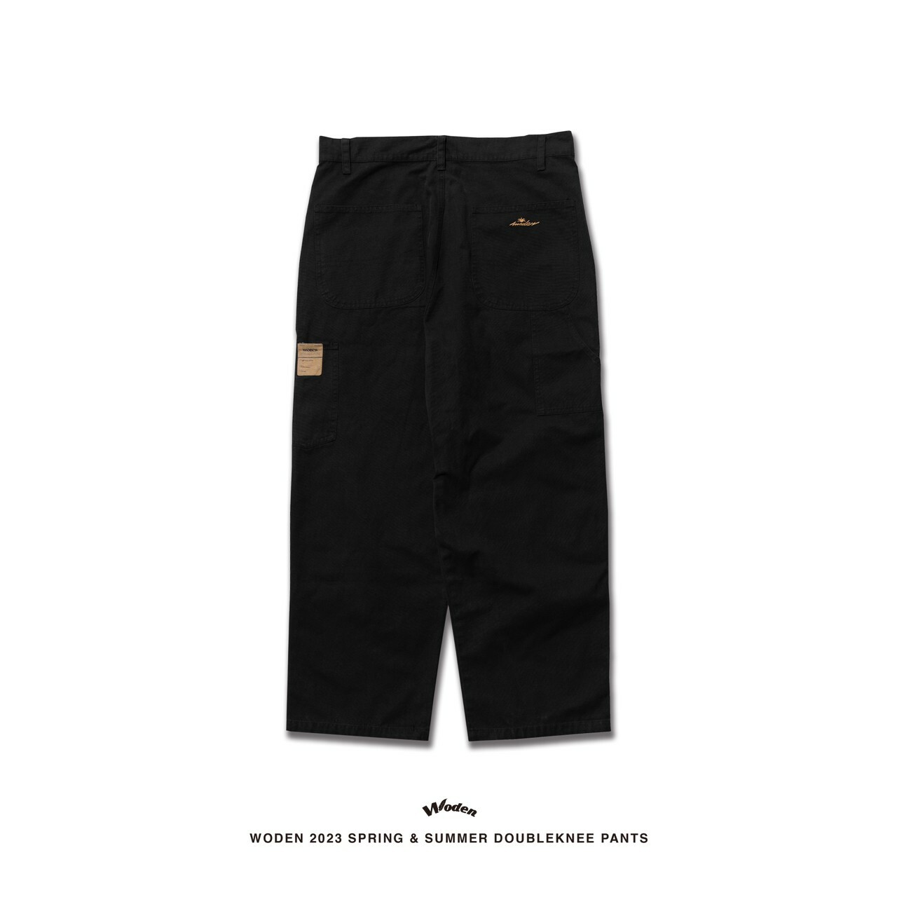 WODEN 2023 Spring & Summer 081 Double knee Pants 黑色款