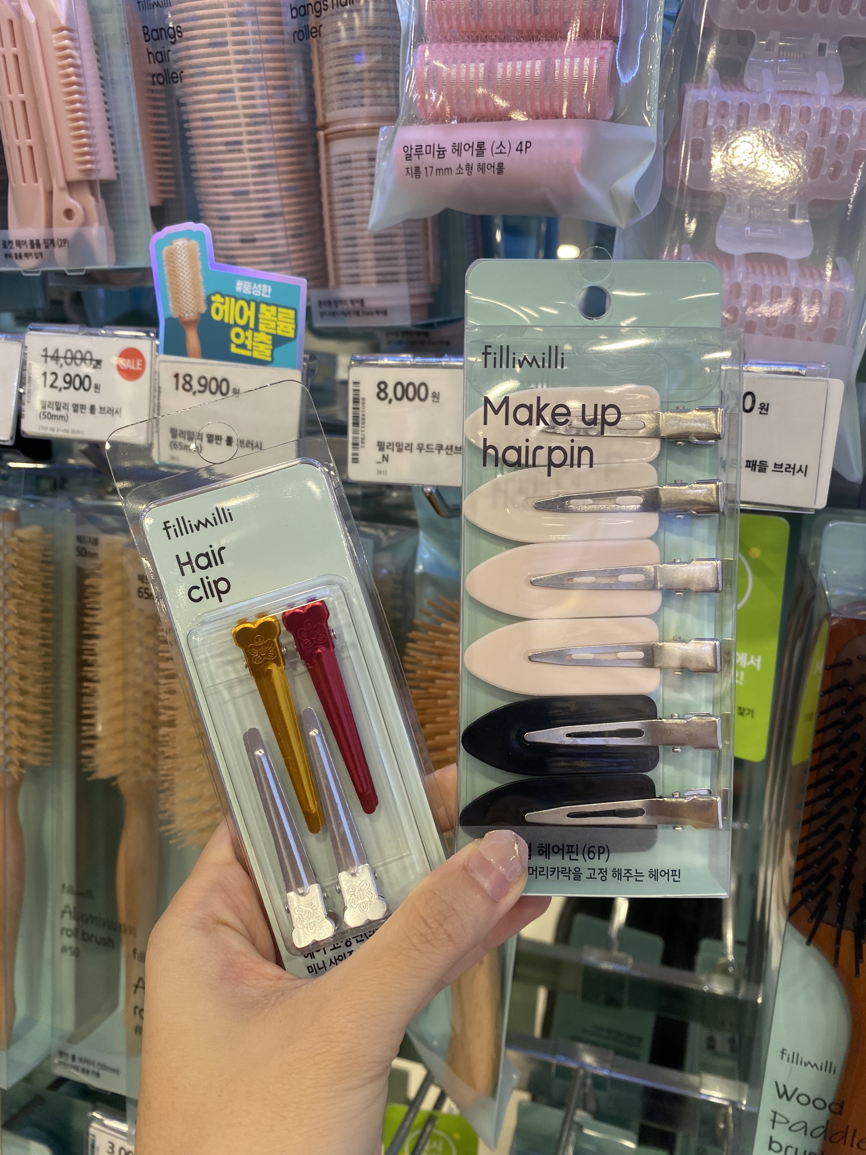 《hair clip現貨/Olive young連線》Fillimilli hair clip/ make up hairpin