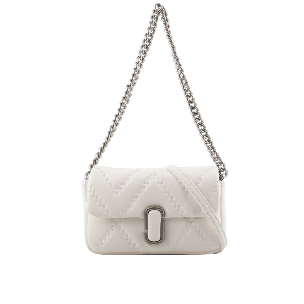 【MARC JACOBS】THE J MARC 縫線小羊皮翻蓋迷你二用包