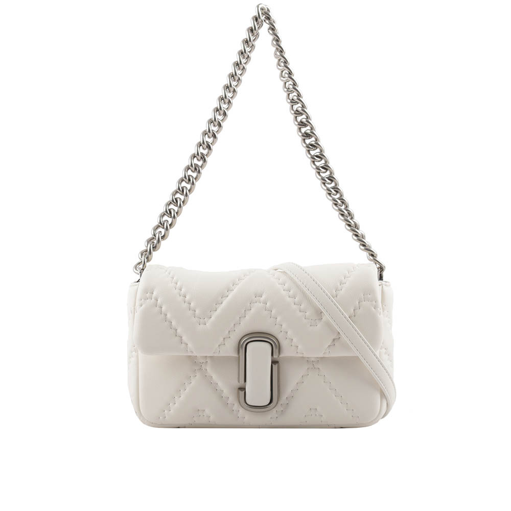 【MARC JACOBS】THE J MARC 縫線小羊皮翻蓋二用包