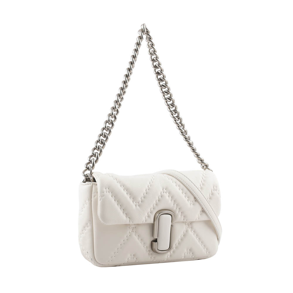 【MARC JACOBS】THE J MARC 縫線小羊皮翻蓋二用包