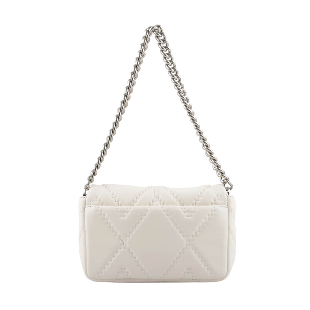 【MARC JACOBS】THE J MARC 縫線小羊皮翻蓋二用包(棉花白) 2S3HSH007H03 137