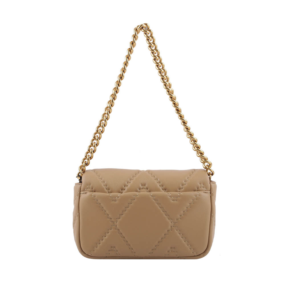 【MARC JACOBS】THE J MARC 縫線小羊皮翻蓋二用包(駝色) 2S3HSH007H03 230