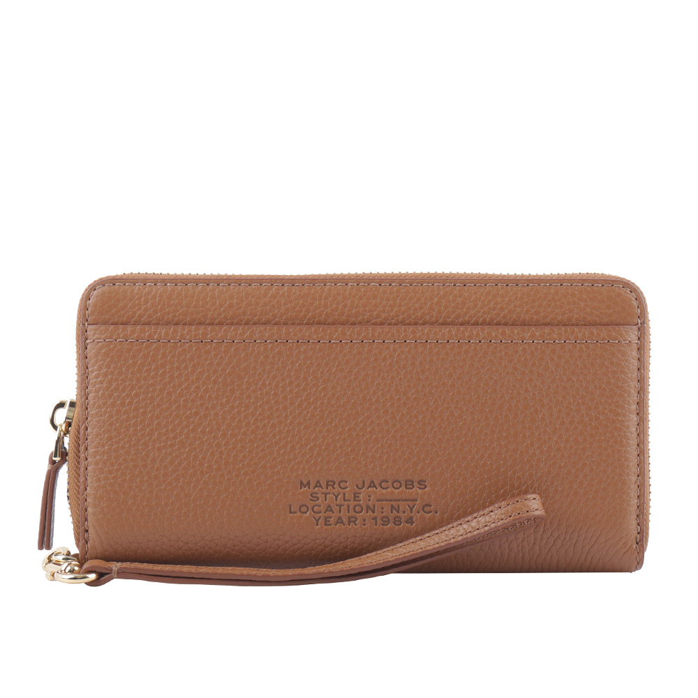 【MARC JACOBS】粒面皮革附提把長夾