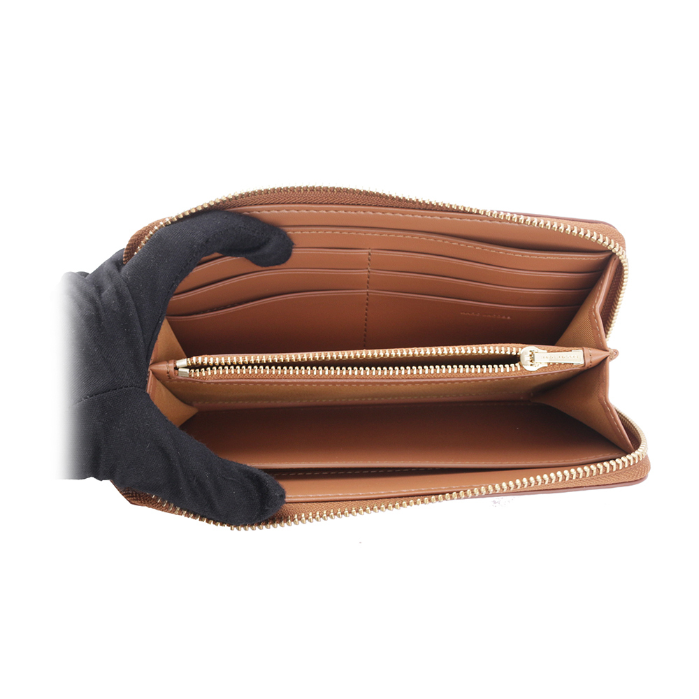 【MARC JACOBS】粒面皮革附提把長夾(堅果棕) S131L01RE22 212