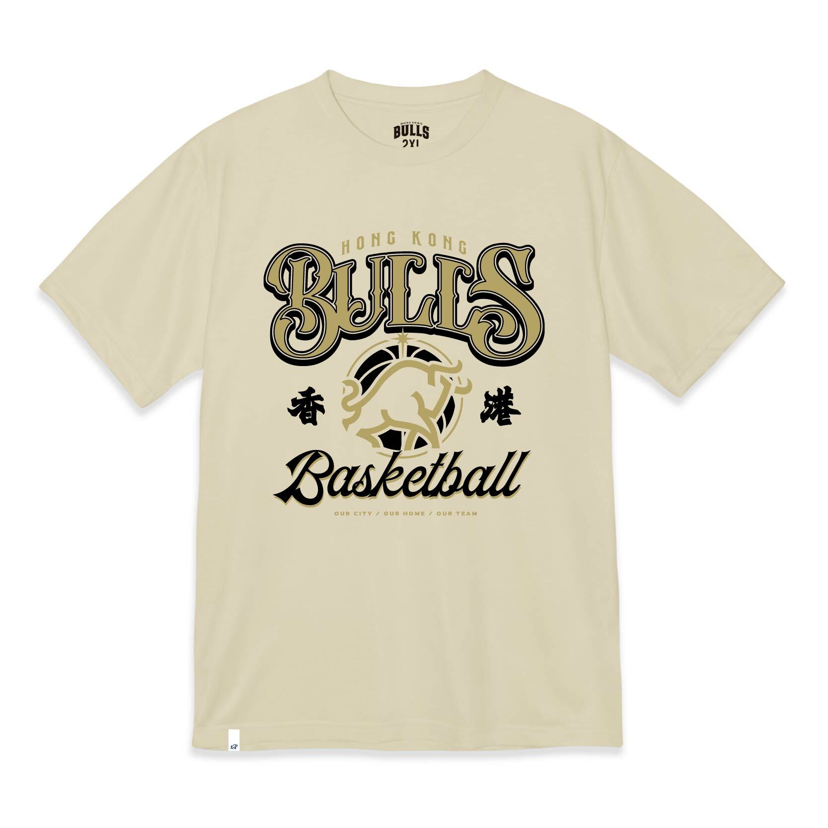 香港金牛Life Style系列 - 復古金牛 (淺灰色短tee)