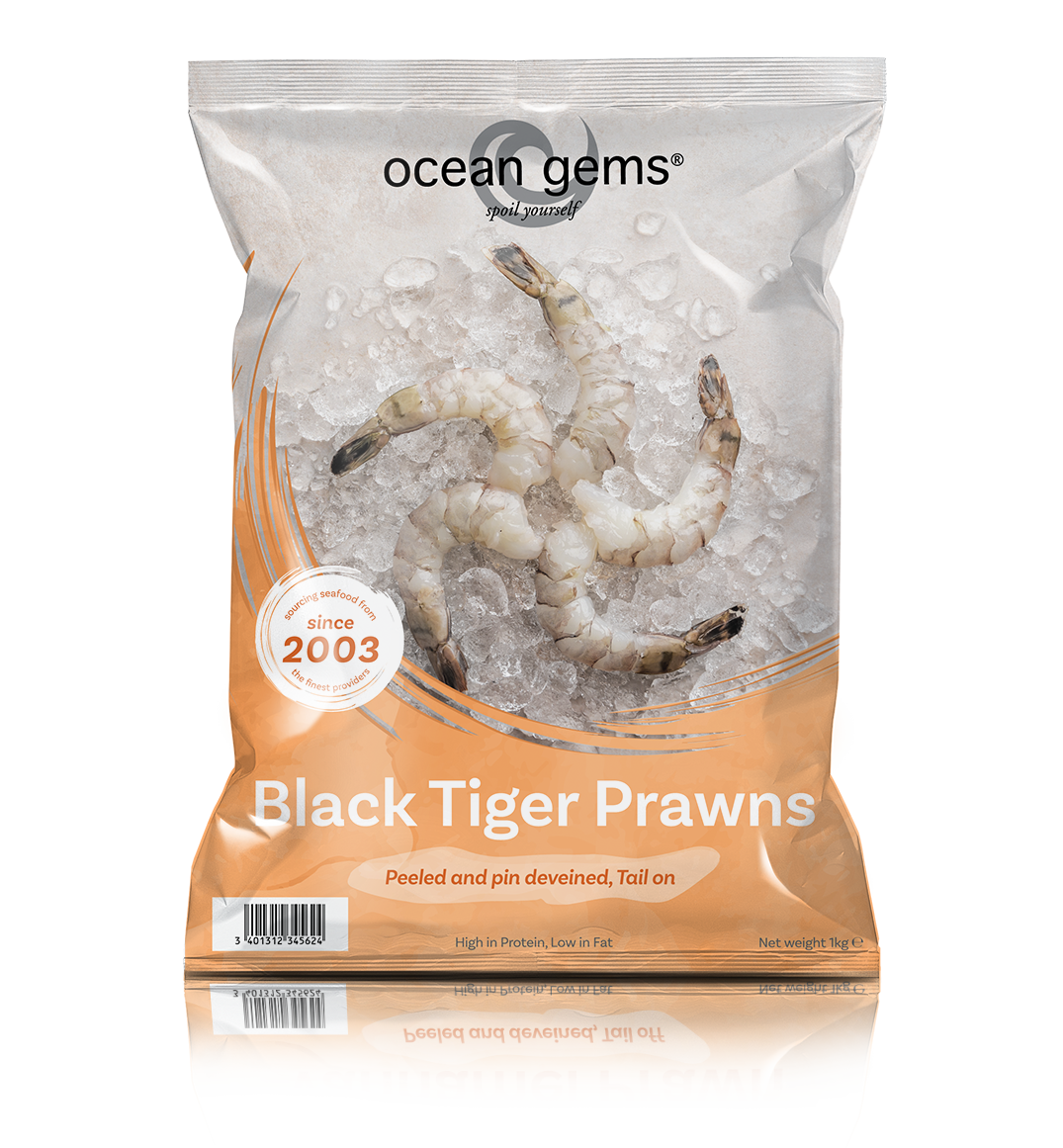 [海中寶] 生黑虎蝦肉-鳳尾  (已去殼去腸, 尾有殼) 1KG