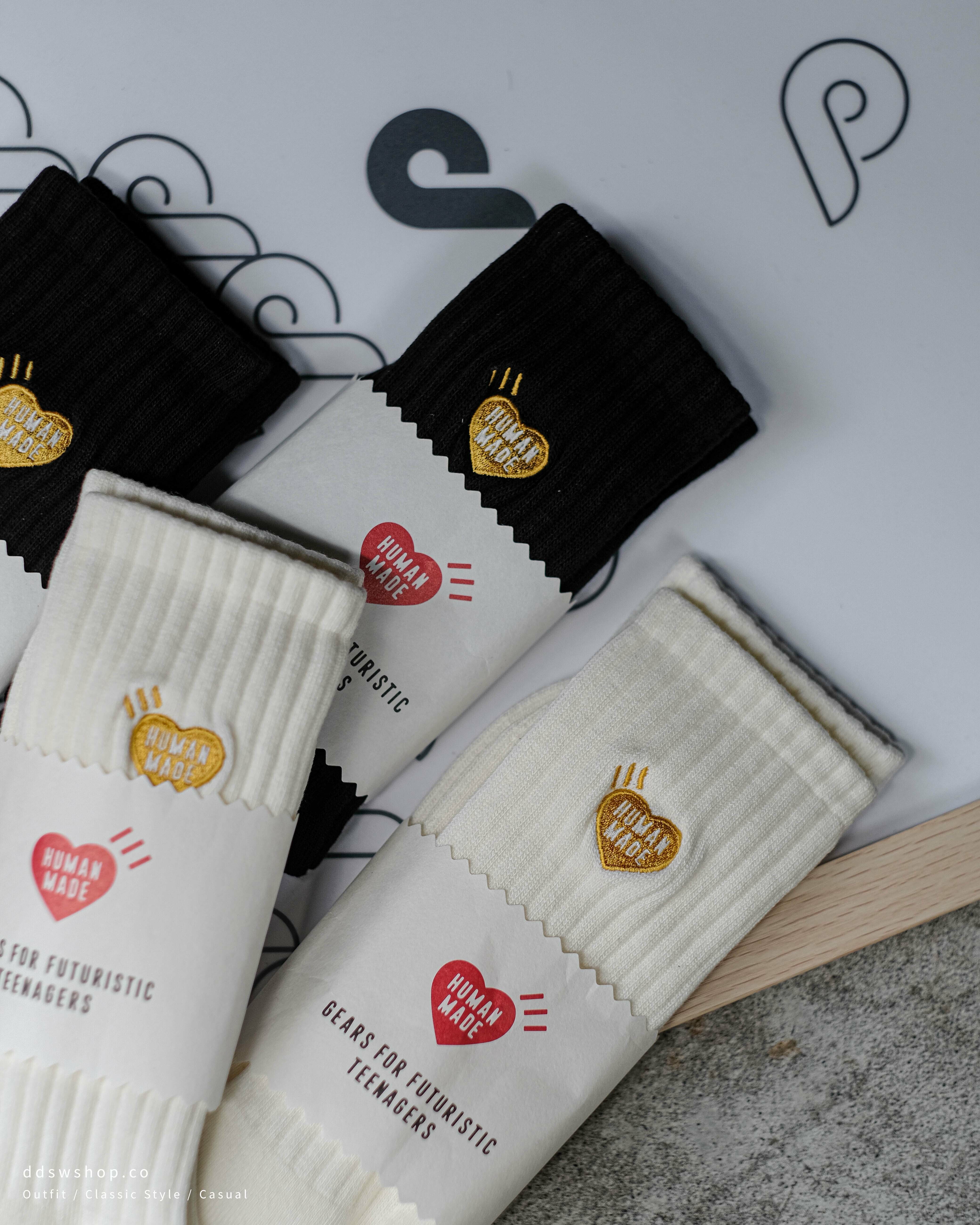 Human Made 刺繡愛心Logo襪 長襪 中筒襪