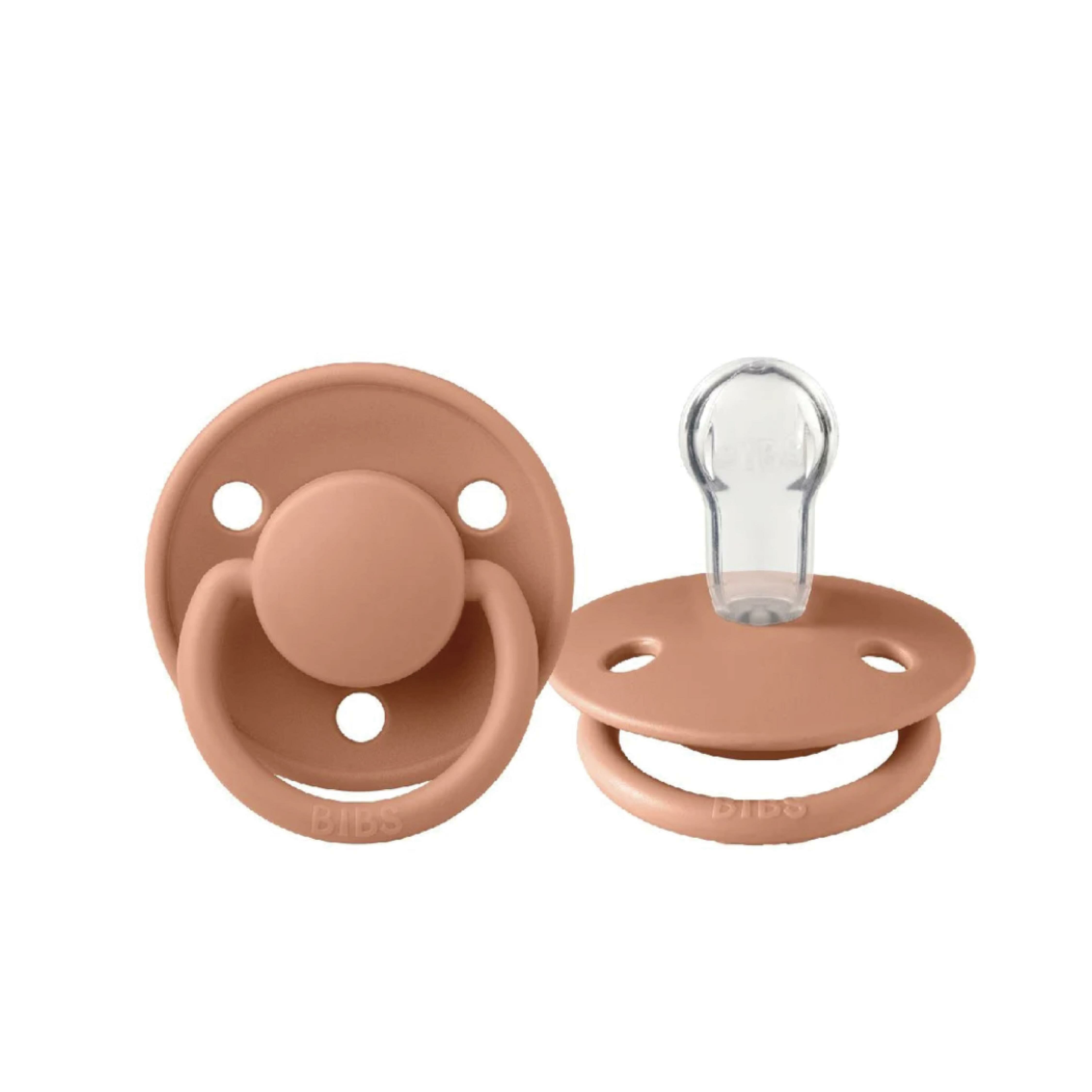 丹麥BIBS DE LUX 矽膠奶嘴-蜜桃粉