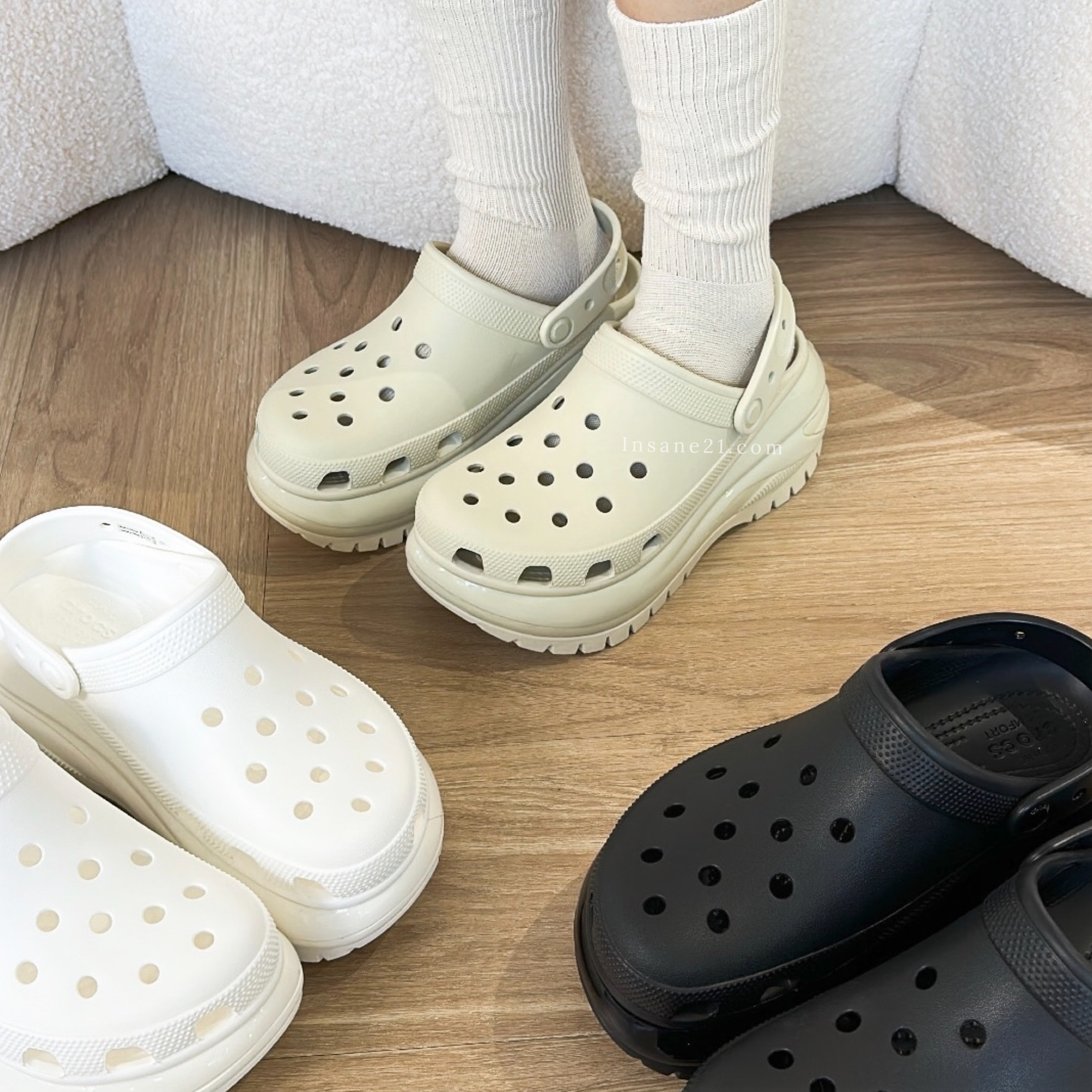 CROCS MEGA CRUSH 光輪厚底洞洞鞋