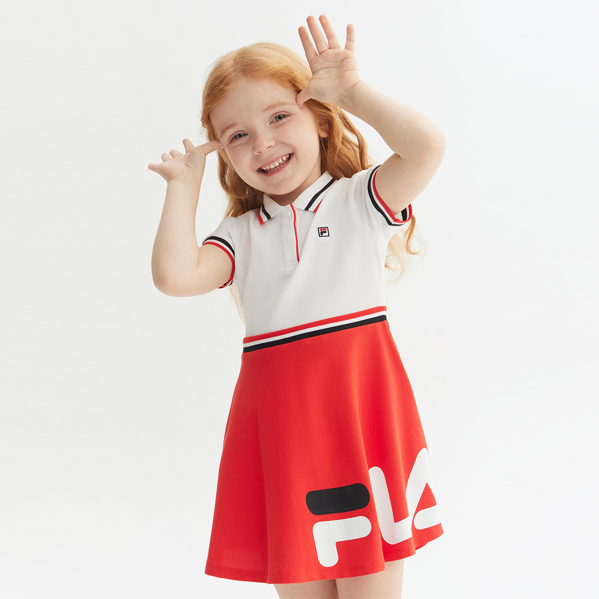 Online Exclusive FILA KIDS Embroidered F Box Logo Dress