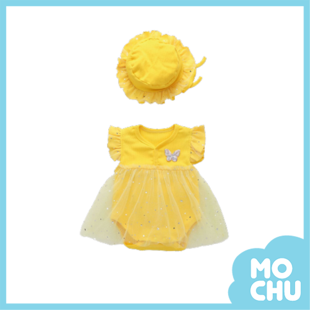 閃亮亮蝴蝶包屁衣+帽子(四色)