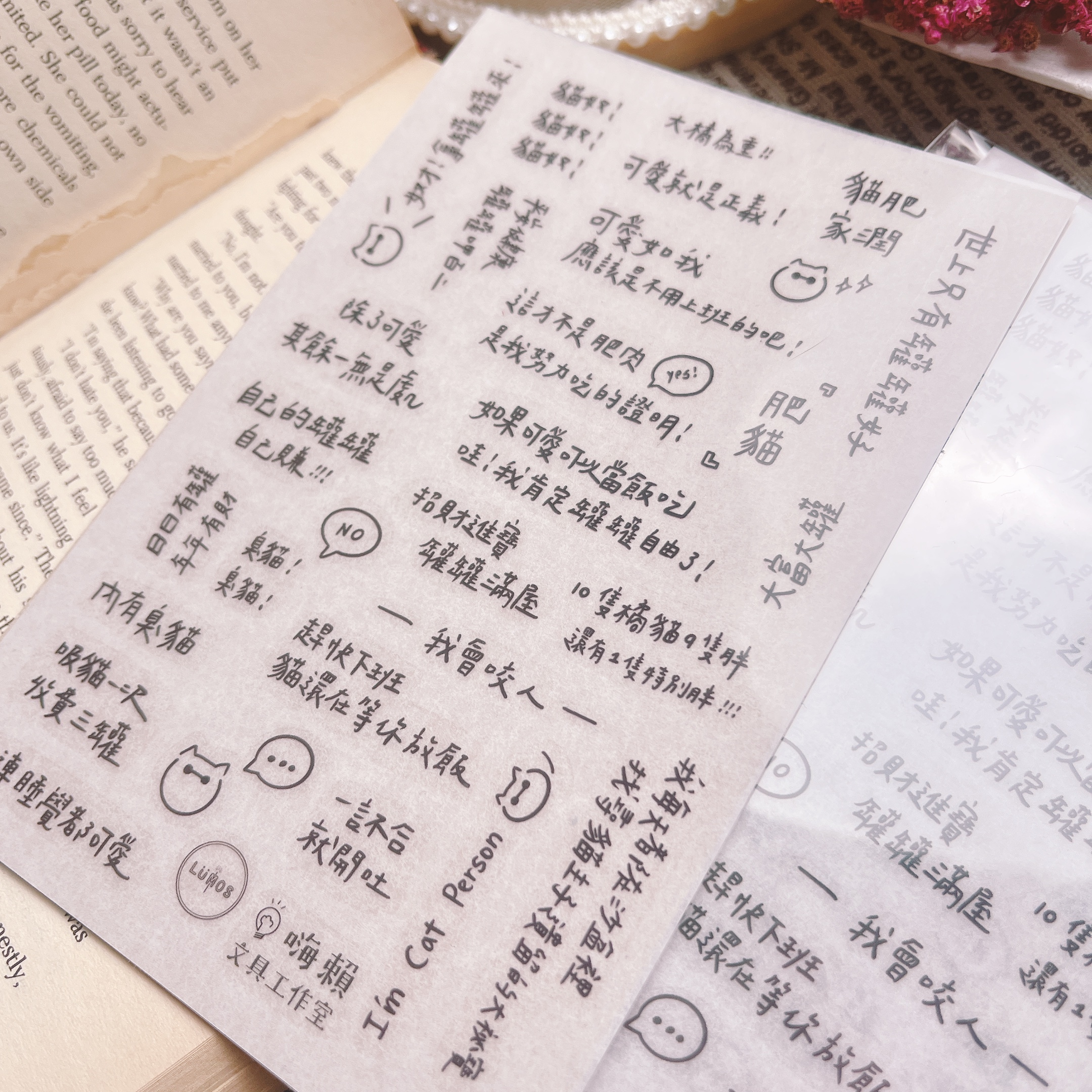 嗨賴 x LUMOS｜喵的人生 轉印貼紙