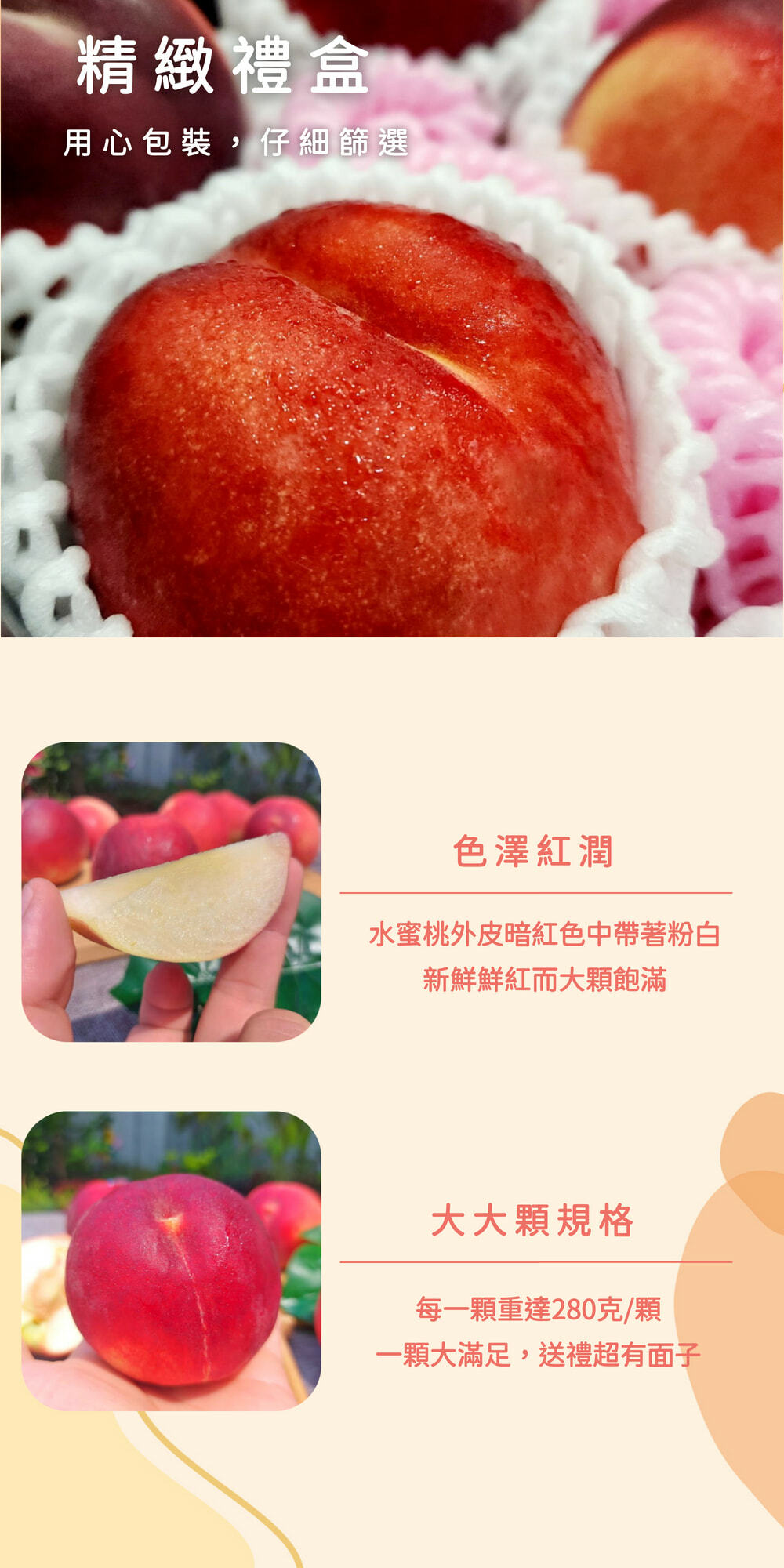 美國華盛頓水蜜桃水果禮盒