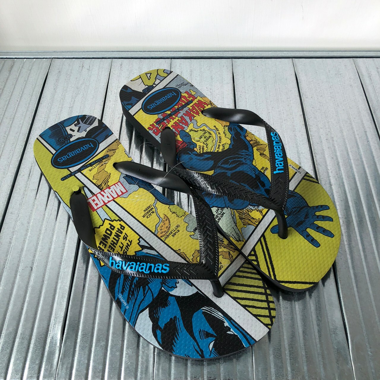 Havaianas哈瓦仕 Top Marvel Classics 拖鞋 漫威英雄 黑豹4147012-1069