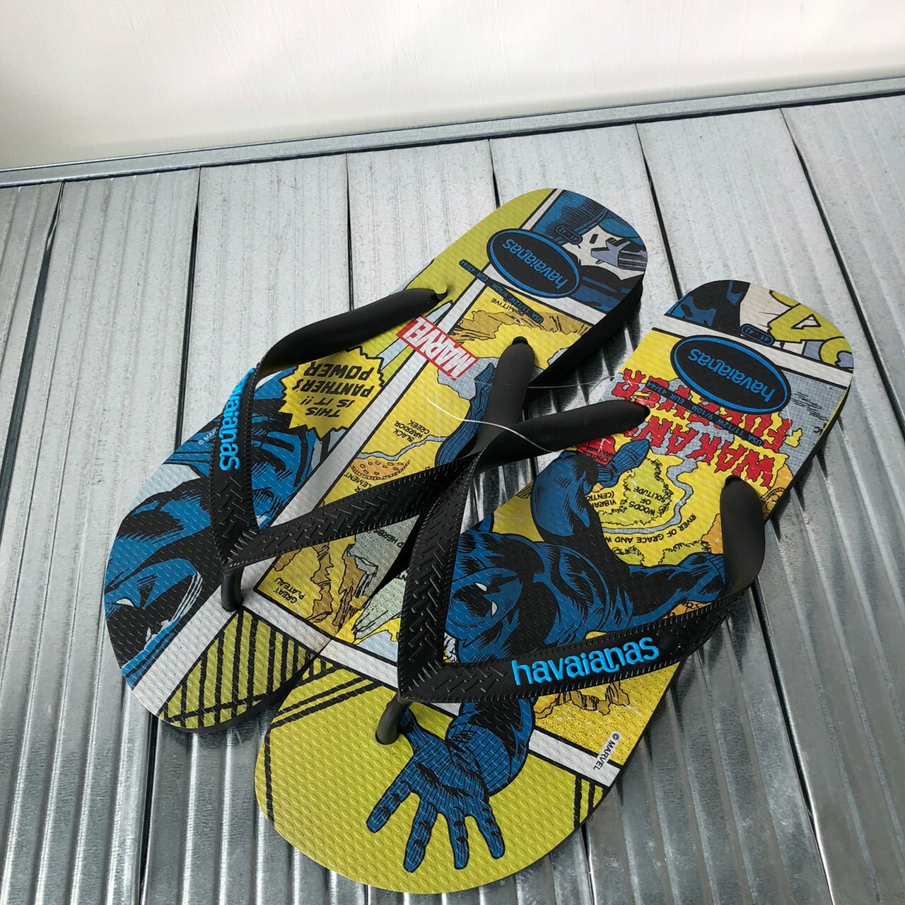 Havaianas哈瓦仕 Top Marvel Classics 拖鞋 漫威英雄 黑豹4147012-1069