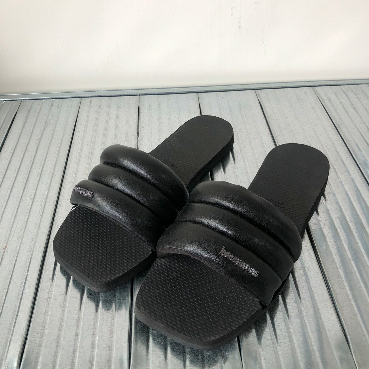 Havaianas 哈瓦仕 拖鞋 方形 流行時尚 黑 YOU MILAN 4148312-0090