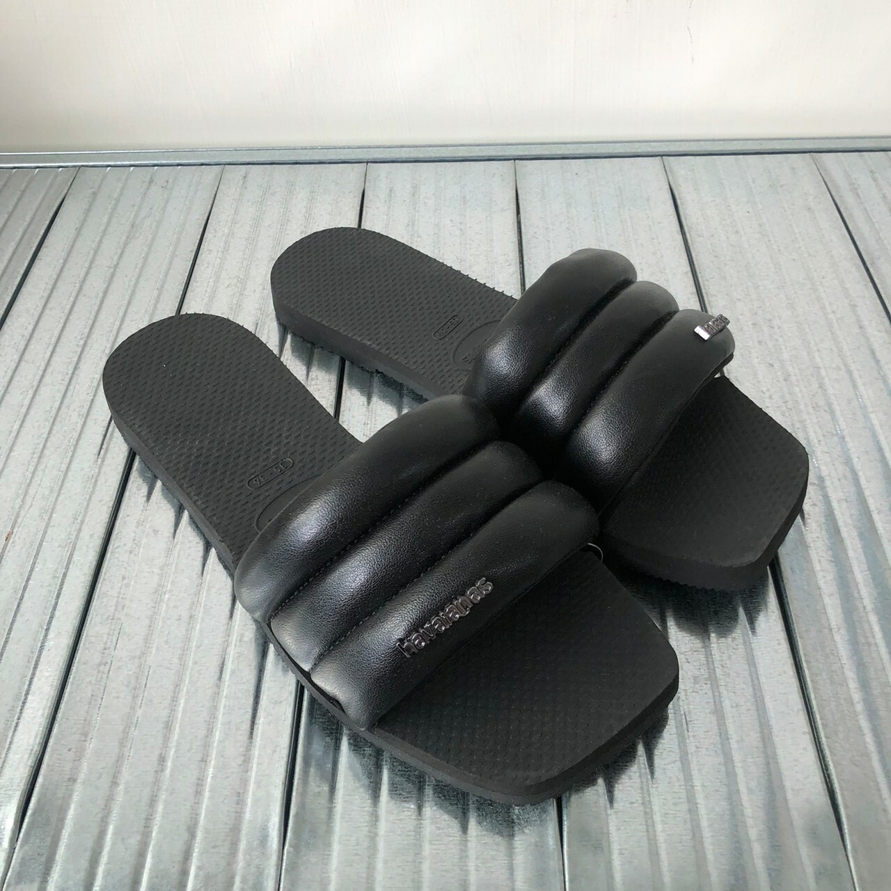 Havaianas 哈瓦仕 拖鞋 方形 流行時尚 黑 YOU MILAN 4148312-0090