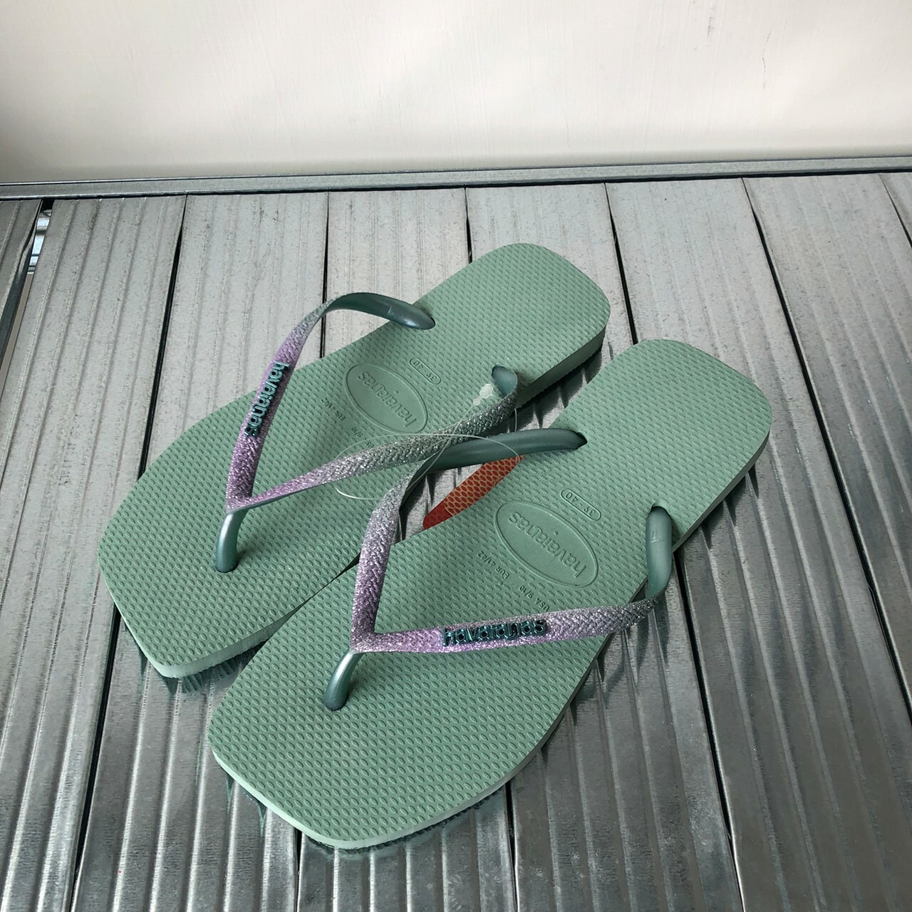 Havaianas 哈瓦仕SLIM SQUARE GLITTER 拖鞋 女鞋 方形 4148102-1809